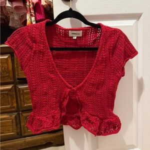 Pacsun Red Knit Crop Top
